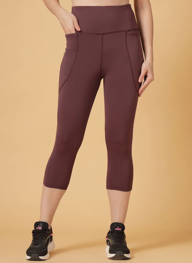 CUKOO High-Rise Slim-Fit Rapid-Dry Three-Fourth Tights - Image 1